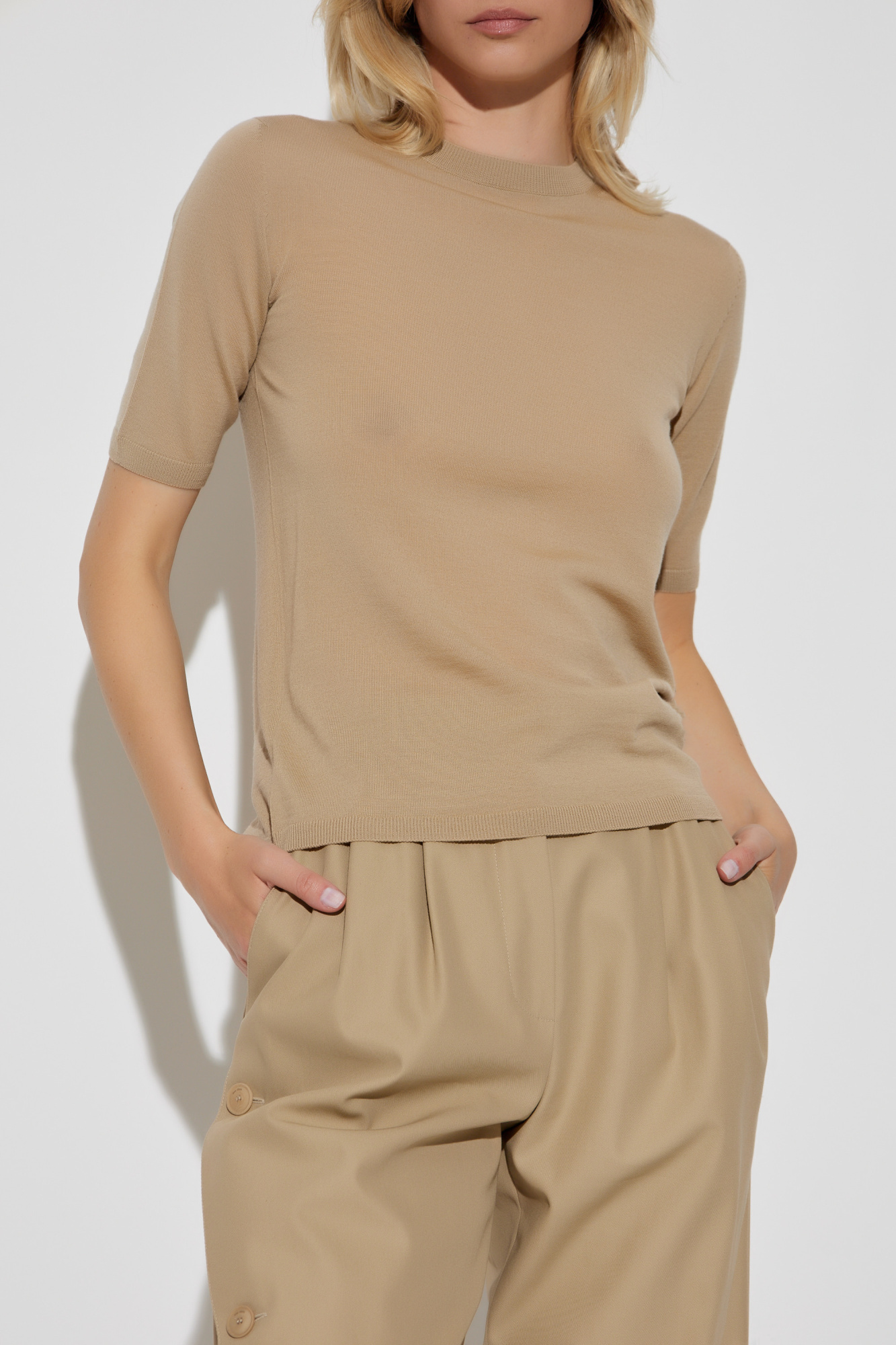 Tシャツ・カットソー S Max Mara FELICIA Knit Beige 2519361021600019 2519361021600 9361025106017-e-